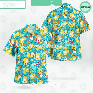 Camisa Hawaiiana Pokemon Psyduck