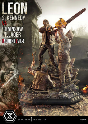 Prime 1 Studios Ultimate Premium Masterline: Resident Evil 4 - Leon S Kennedy Versus Chainsaw Villager Escala 1/4 Preventa