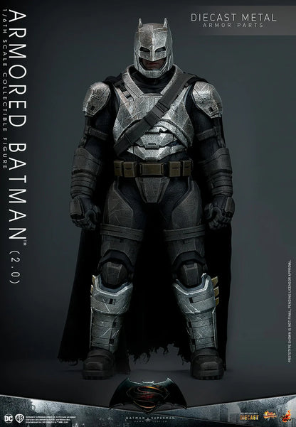 Hot Toys Movie Masterpiece Series Diecast: DC Batman vs Superman Dawn of Justice - Batman Armadura 2.0 Escala 1/6 Preventa