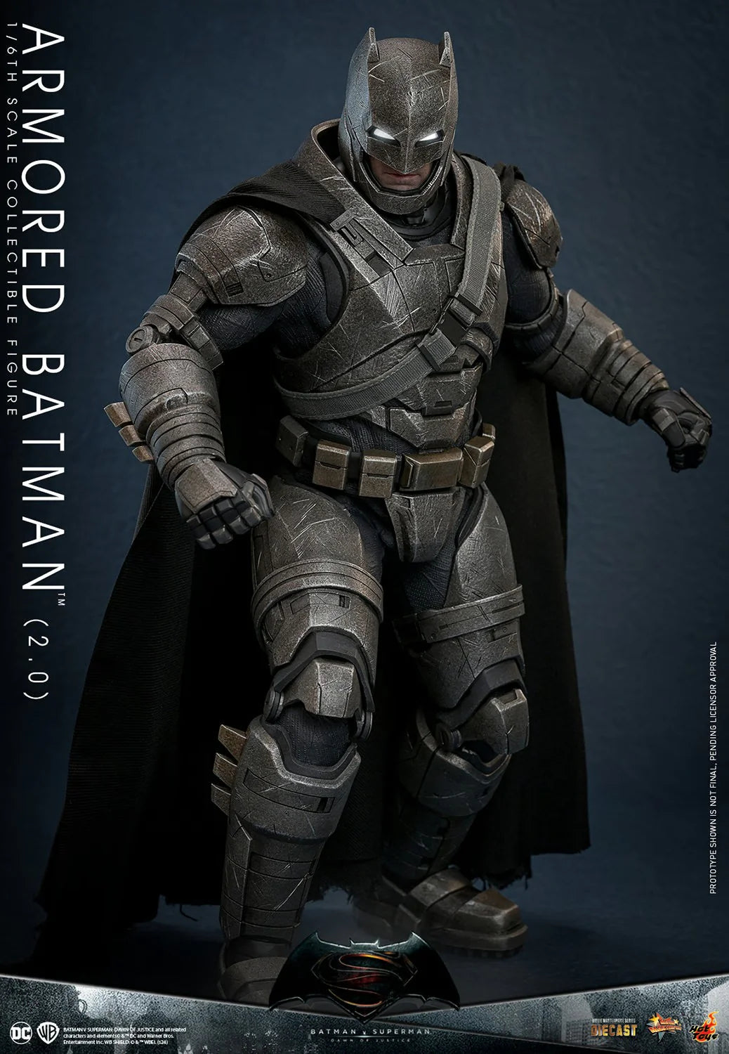 Hot Toys Movie Masterpiece Series Diecast: DC Batman vs Superman Dawn of Justice - Batman Armadura 2.0 Escala 1/6 Preventa