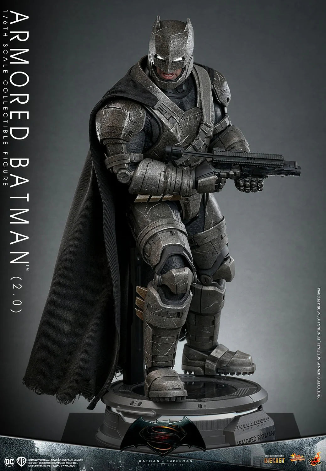 Hot Toys Movie Masterpiece Series Diecast: DC Batman vs Superman Dawn of Justice - Batman Armadura 2.0 Escala 1/6 Preventa