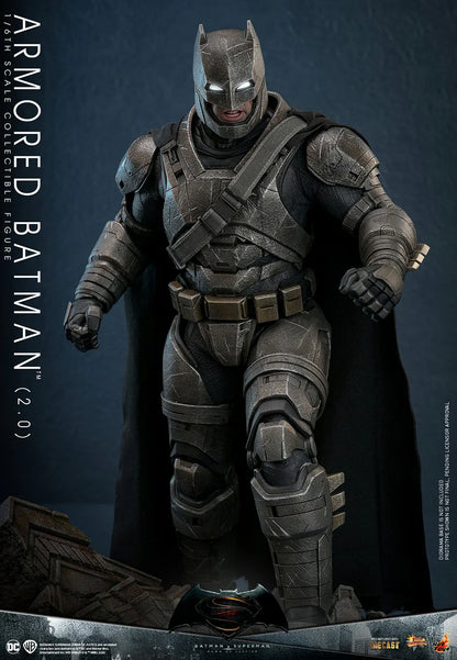 Hot Toys Movie Masterpiece Series Diecast: DC Batman vs Superman Dawn of Justice - Batman Armadura 2.0 Escala 1/6 Preventa