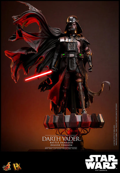 Hot Toys DX Series: Star Wars - Darth Vader En Batalla Con Luz Led Deluxe Escala 1/6 Preventa