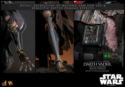 Hot Toys DX Series: Star Wars - Darth Vader En Batalla Con Luz Led Deluxe Escala 1/6 Preventa