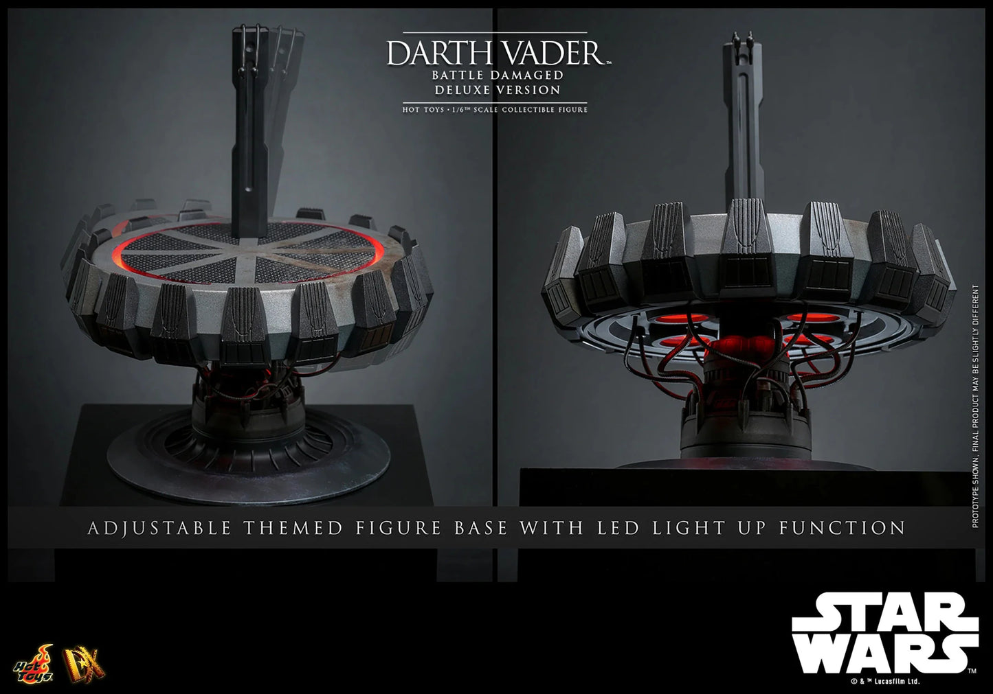 Hot Toys DX Series: Star Wars - Darth Vader En Batalla Con Luz Led Deluxe Escala 1/6 Preventa