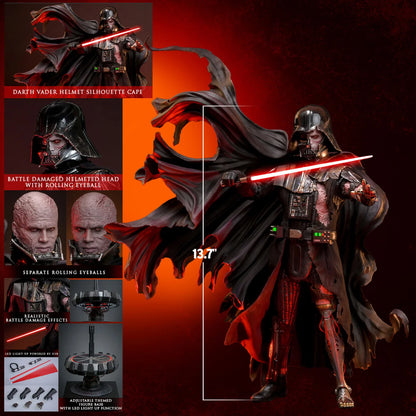 Hot Toys DX Series: Star Wars - Darth Vader En Batalla Con Luz Led Deluxe Escala 1/6 Preventa