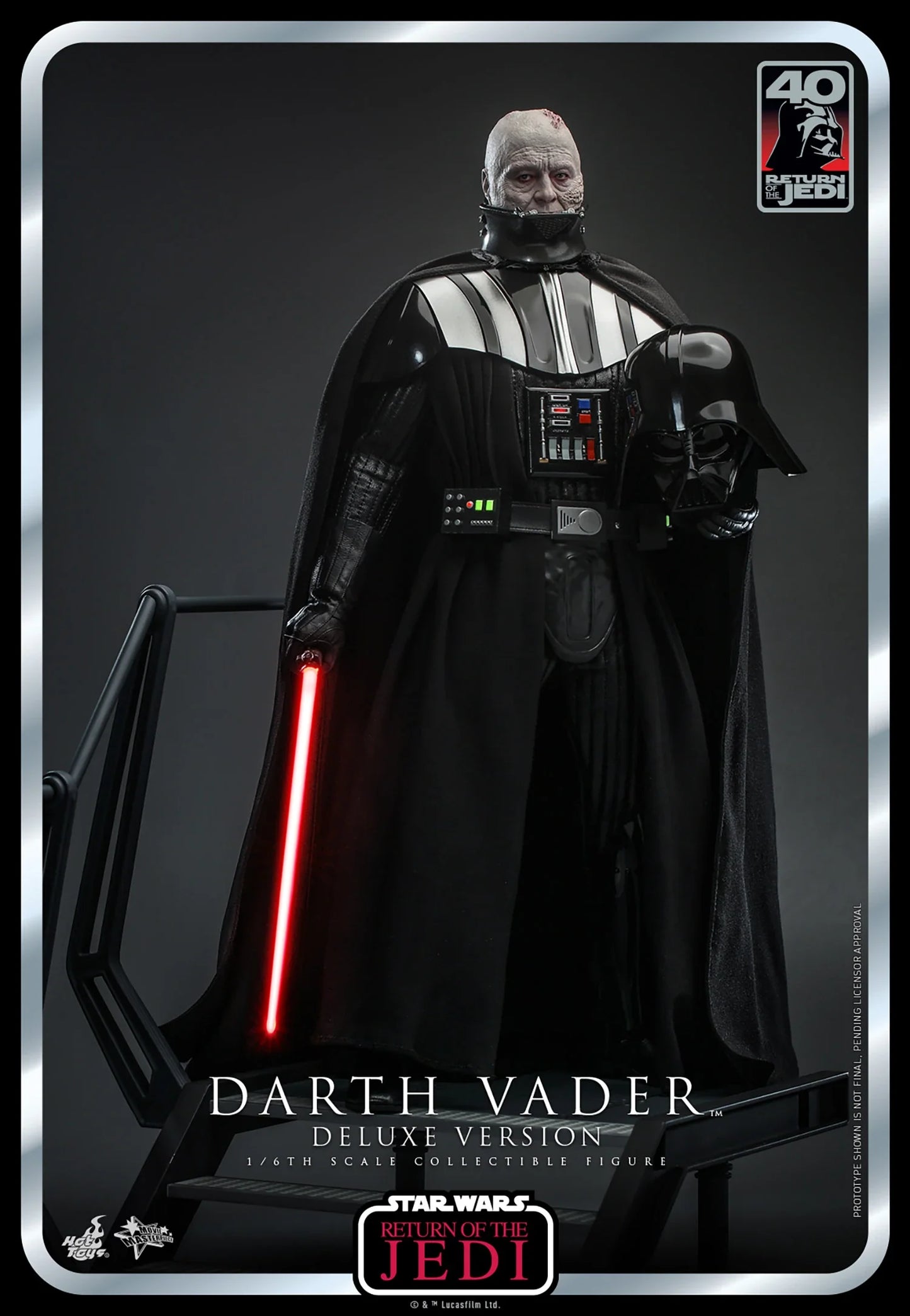 Hot Toys Star Wars: Return Of The Jedi 40 Aniversario - Darth Vader Deluxe Escala 1/6 Preventa