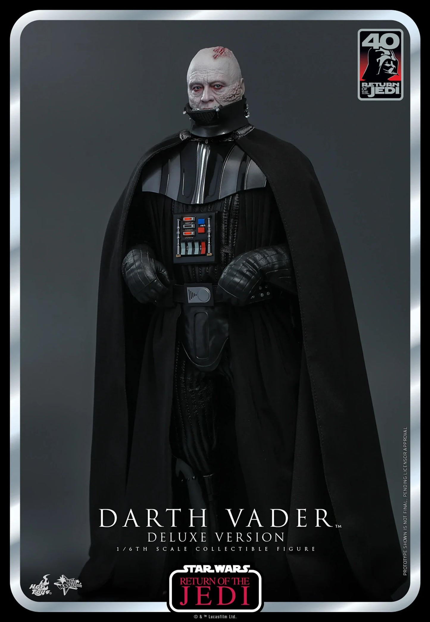 Hot Toys Star Wars: Return Of The Jedi 40 Aniversario - Darth Vader Deluxe Escala 1/6 Preventa