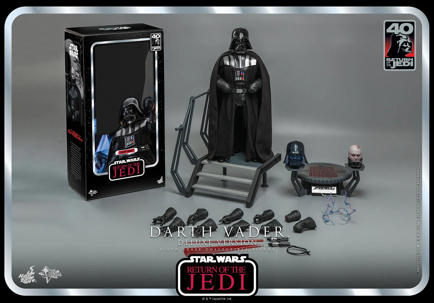 Hot Toys Star Wars: Return Of The Jedi 40 Aniversario - Darth Vader Deluxe Escala 1/6 Preventa