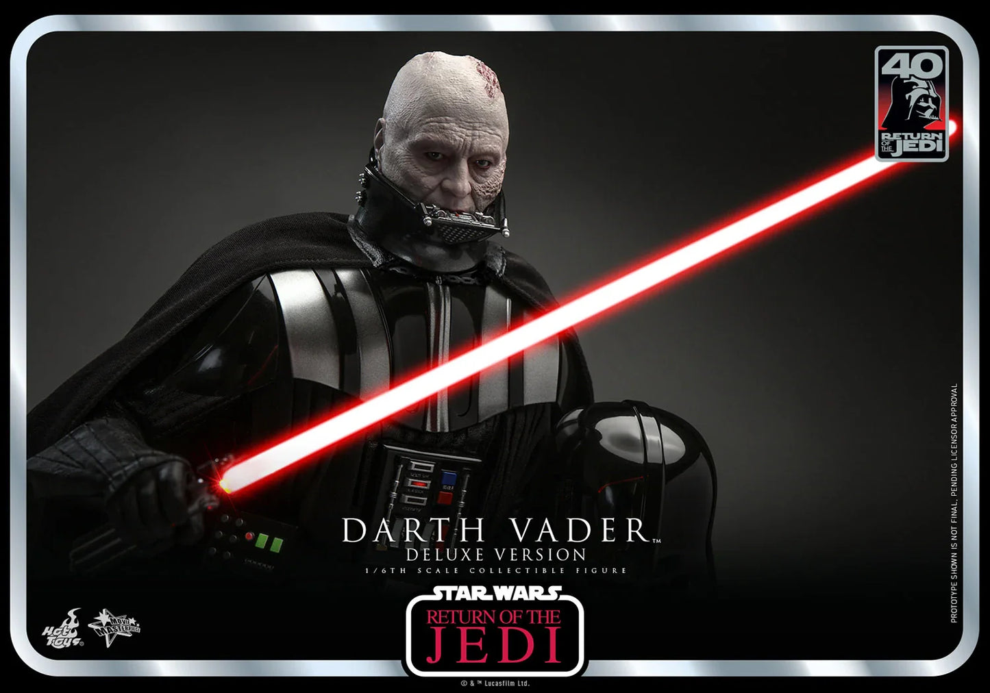 Hot Toys Star Wars: Return Of The Jedi 40 Aniversario - Darth Vader Deluxe Escala 1/6 Preventa