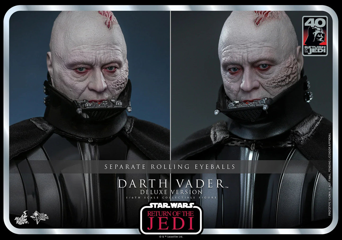 Hot Toys Star Wars: Return Of The Jedi 40 Aniversario - Darth Vader Deluxe Escala 1/6 Preventa