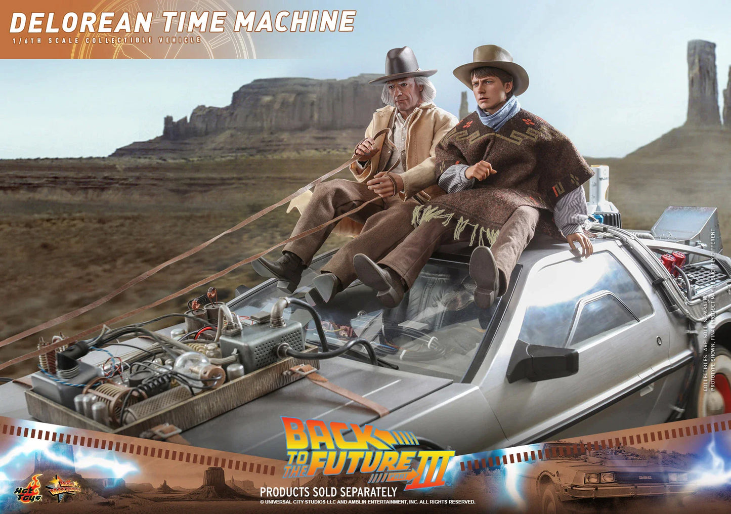 Hot Toys Movie Masterpiece Series: Volver Al Futuro Parte III - Maquina Del Tiempo Delorean Escala 1/6 Preventa