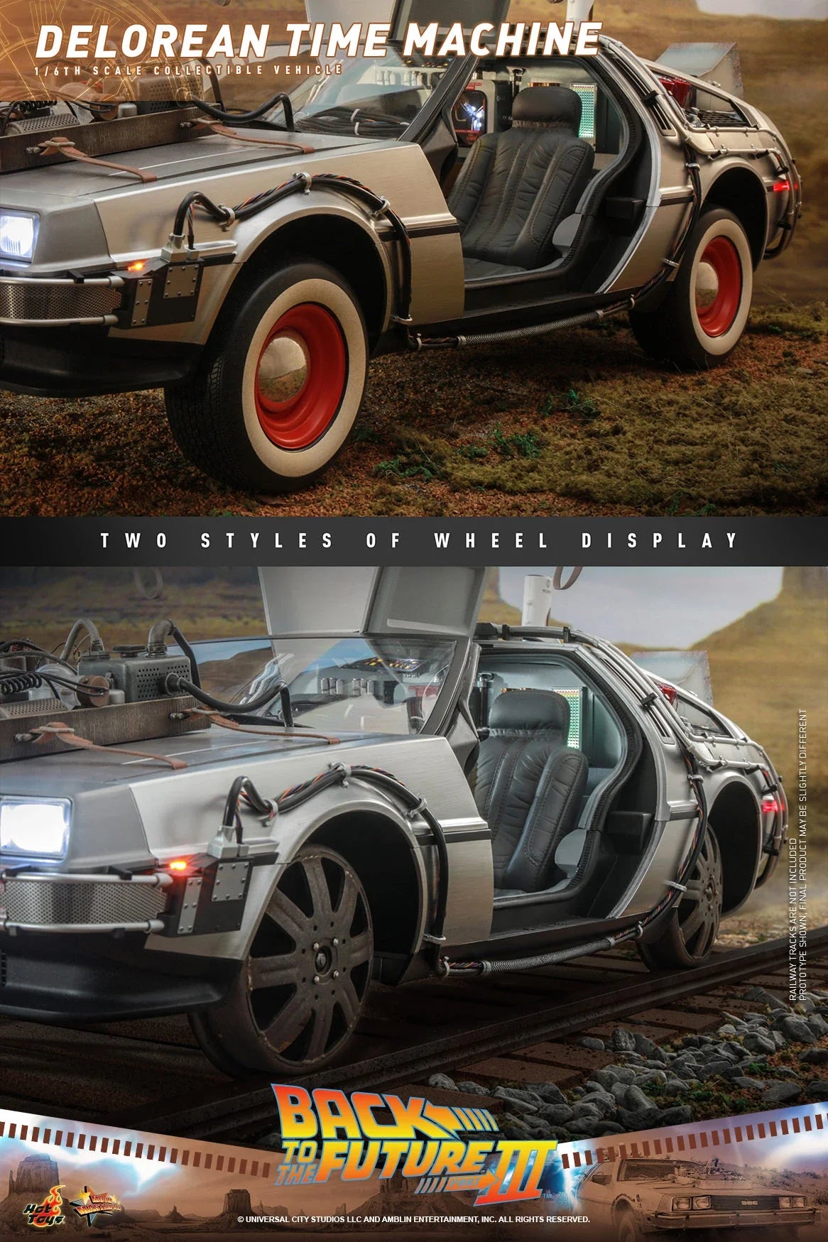 Hot Toys Movie Masterpiece Series: Volver Al Futuro Parte III - Maquina Del Tiempo Delorean Escala 1/6 Preventa