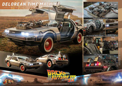 Hot Toys Movie Masterpiece Series: Volver Al Futuro Parte III - Maquina Del Tiempo Delorean Escala 1/6 Preventa