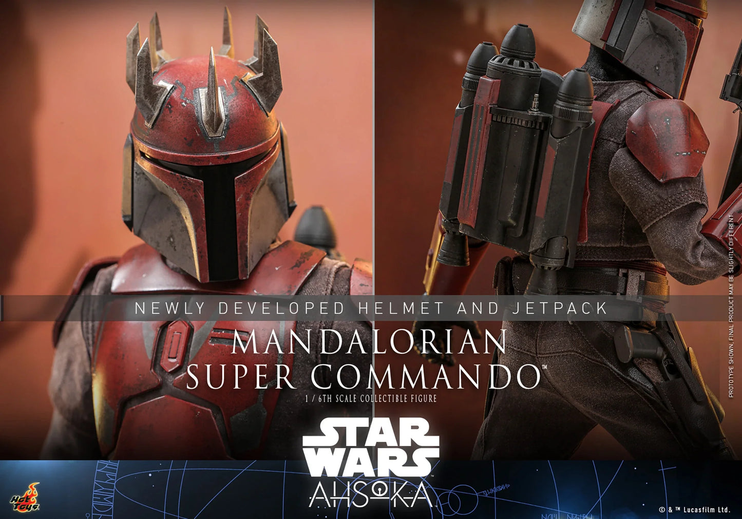 Hot Toys Television Masterpiece Series: Star Wars Ahsoka - Mandalorian Super Commando Escala 1/6 Preventa