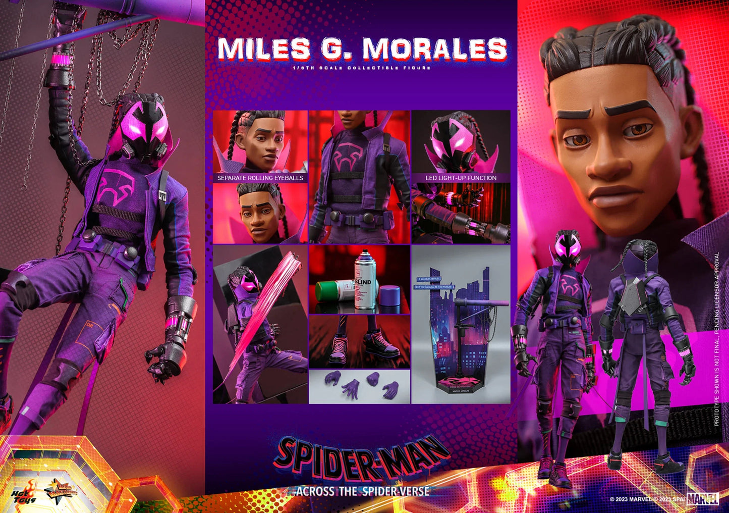 Hot Toys Movie Masterpiece Series: Marvel Spiderman Across The SpiderVerse - Miles G Morales Escala 1/6 Preventa