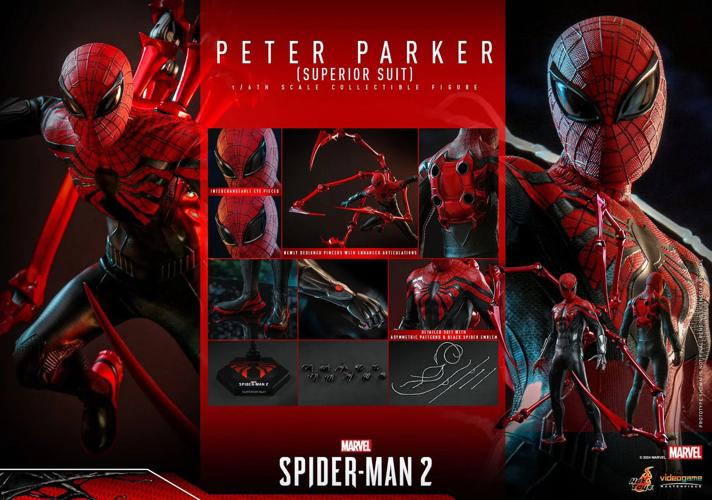 Hot Toys Video Game Masterpiece Series: Marvel Spiderman 2 - Peter Parker Traje Superior Escala 1/ 6 Preventa