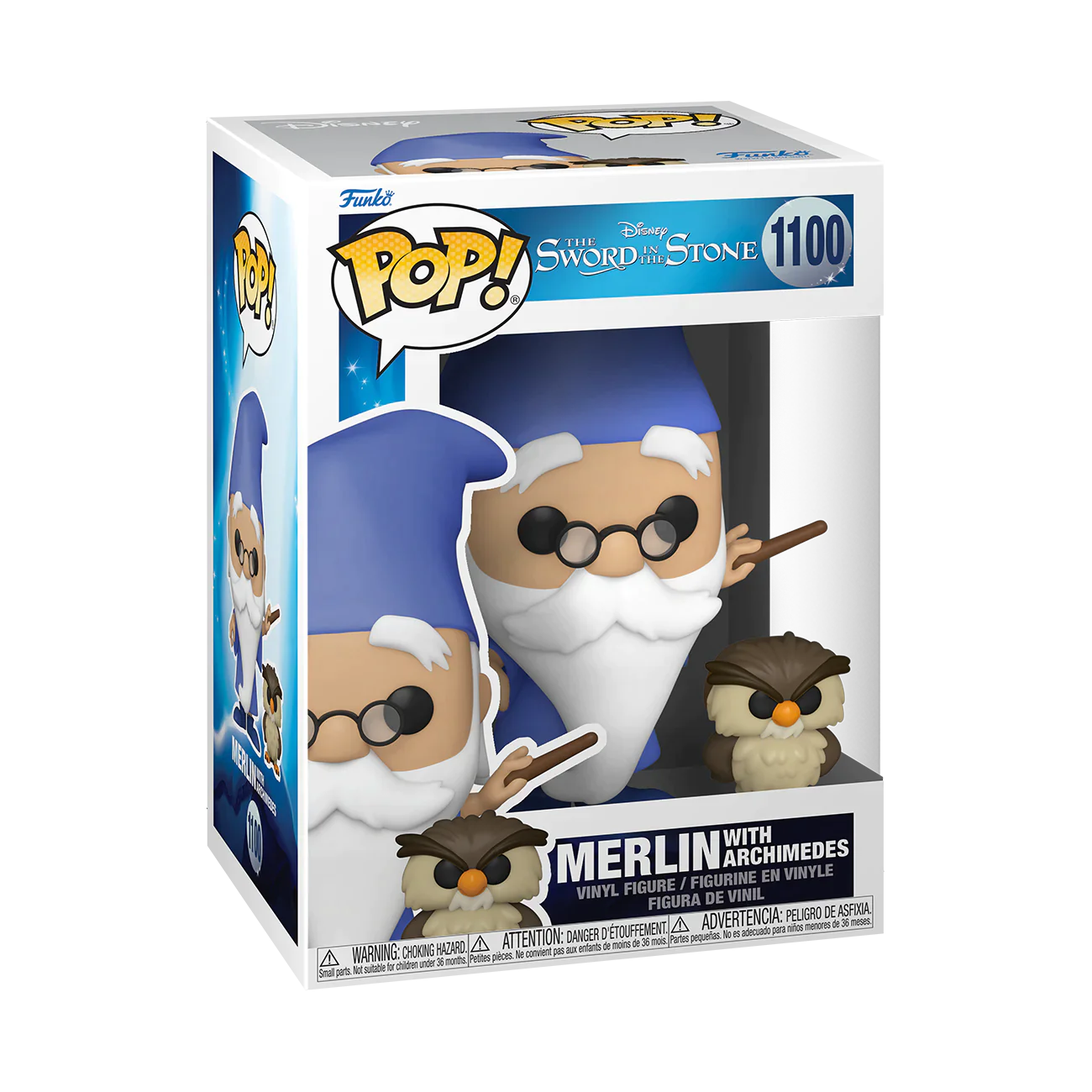 Funko Pop y Buddy: La Espada en La Piedra - Merlin con Arquimedes