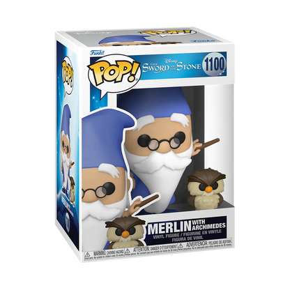 Funko Pop y Buddy: La Espada en La Piedra - Merlin con Arquimedes