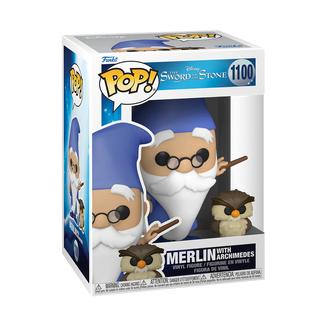 Funko Pop y Buddy: La Espada en La Piedra - Merlin con Arquimedes