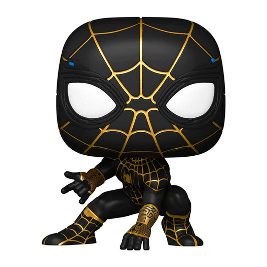 Funko Pop Jumbo: Spiderman No Way Home - Spiderman Negro con Dorado Exclusivo