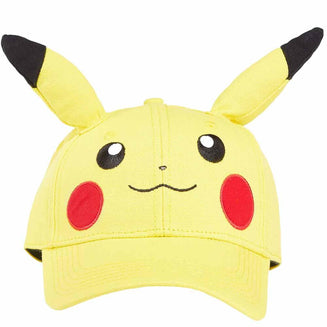 Bioworld Nintendo: Pokemon - Pikachu Cara Gorra Ajustable - Akiba