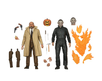 Neca Figura de Accion Ultimate: Halloween - Ultimate Michael Myers y Dr Loomis 2 pack 7 Pulgadas Preventa - Akiba