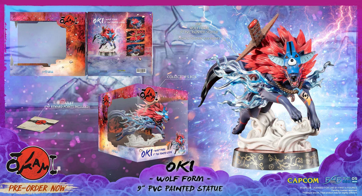 First 4 Figures Okami: Oki Forma de Lobo 8 Pulgadas Edicion Estandar