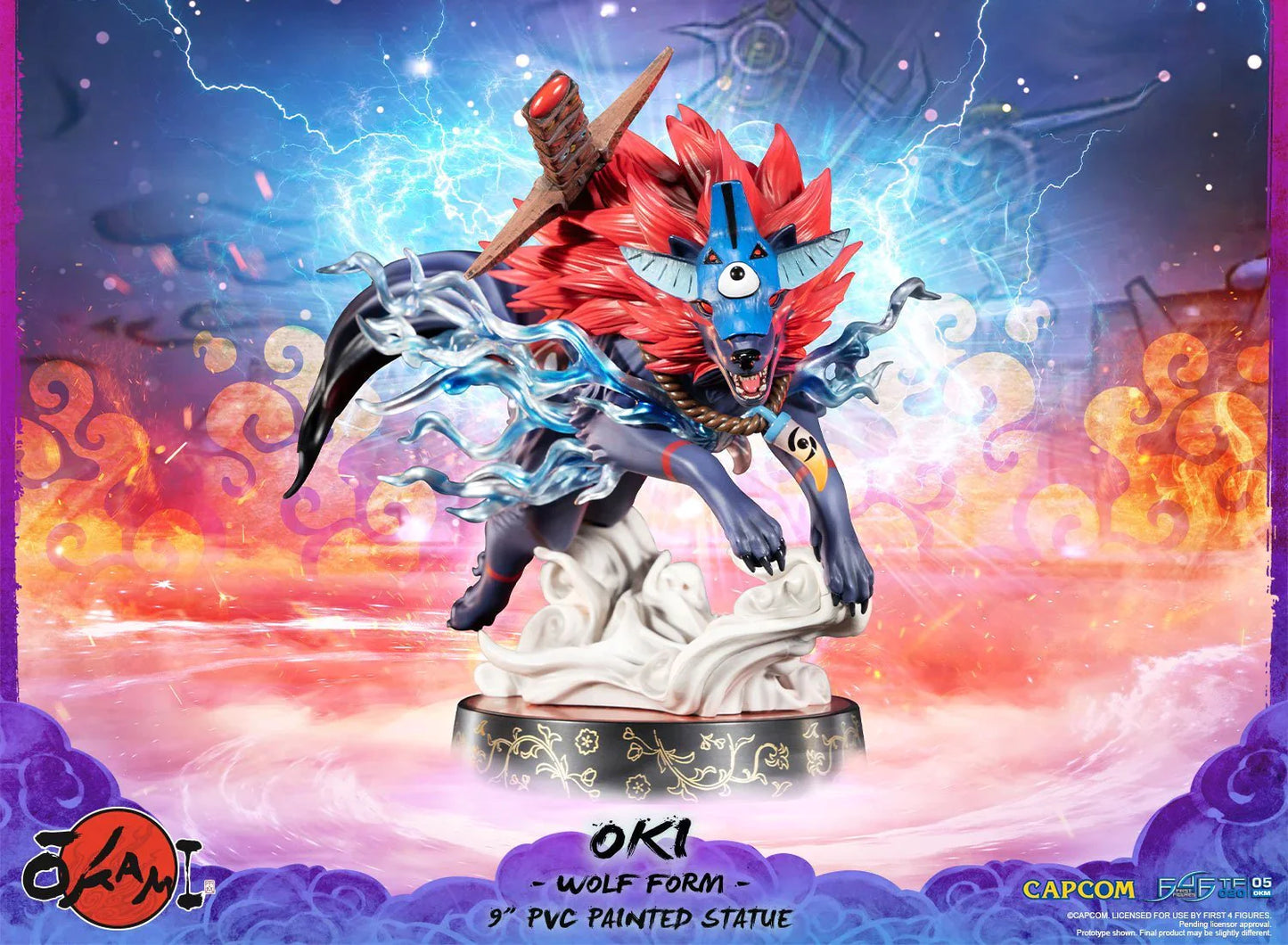 First 4 Figures Okami: Oki Forma de Lobo 8 Pulgadas Edicion Estandar