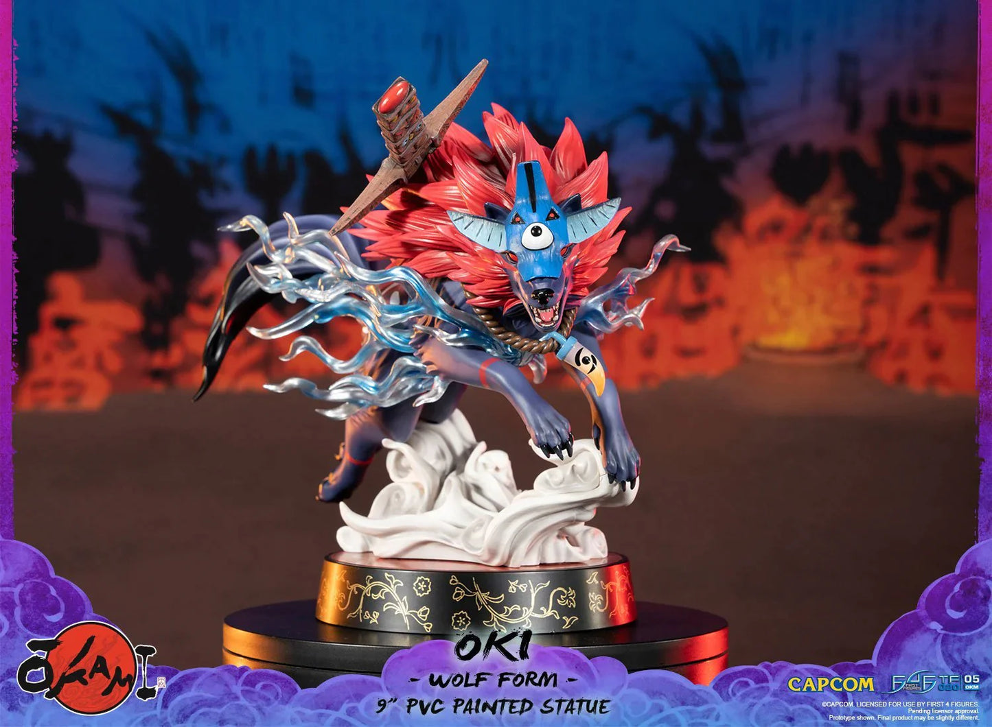 First 4 Figures Okami: Oki Forma de Lobo 8 Pulgadas Edicion Estandar