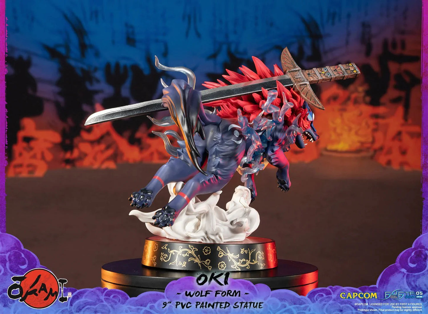 First 4 Figures Okami: Oki Forma de Lobo 8 Pulgadas Edicion Estandar