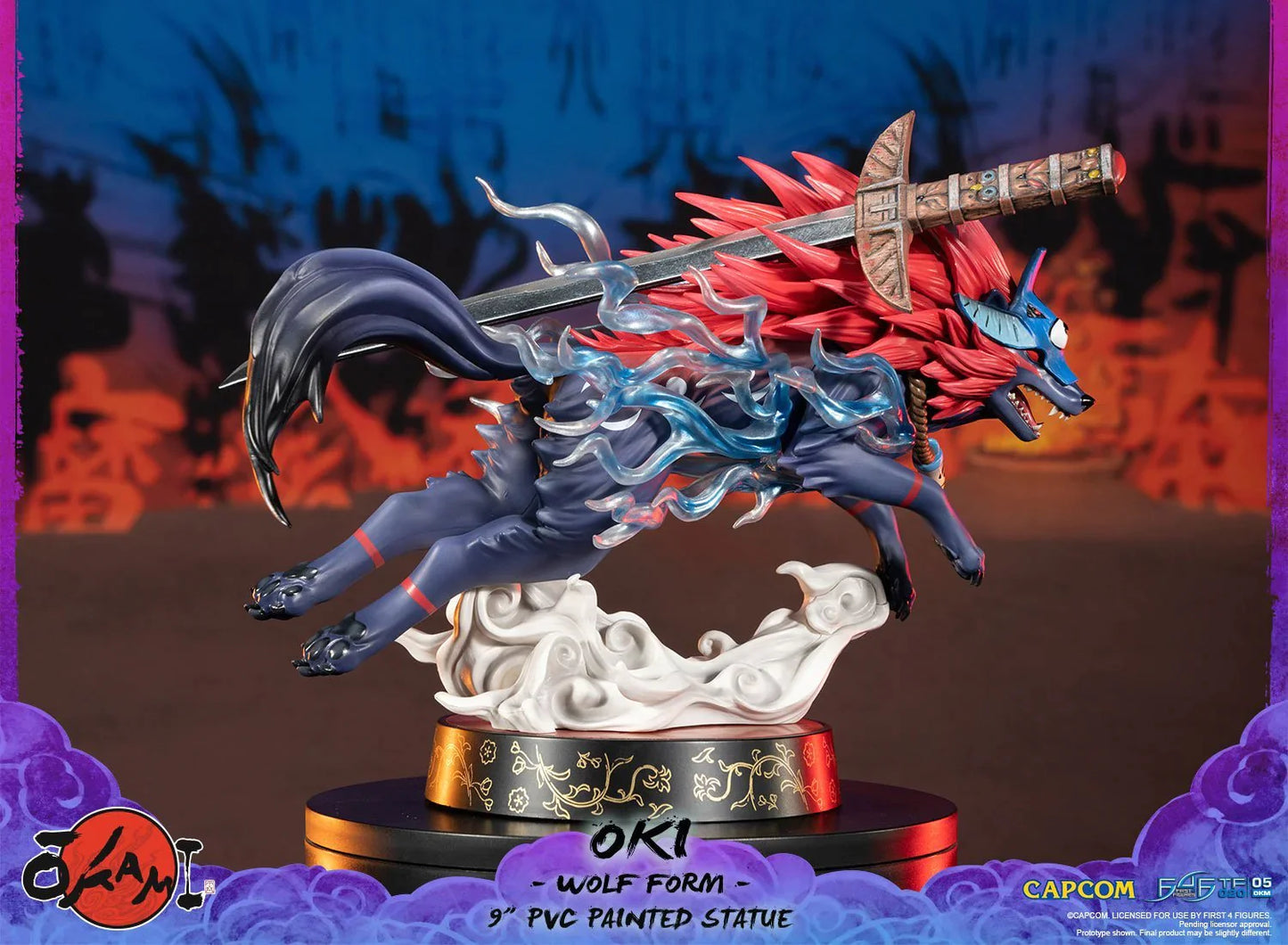 First 4 Figures Okami: Oki Forma de Lobo 8 Pulgadas Edicion Estandar