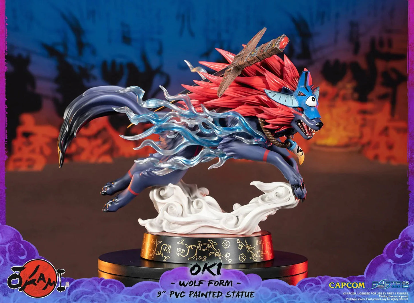 First 4 Figures Okami: Oki Forma de Lobo 8 Pulgadas Edicion Estandar