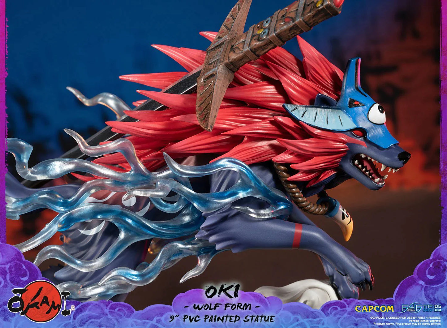 First 4 Figures Okami: Oki Forma de Lobo 8 Pulgadas Edicion Estandar