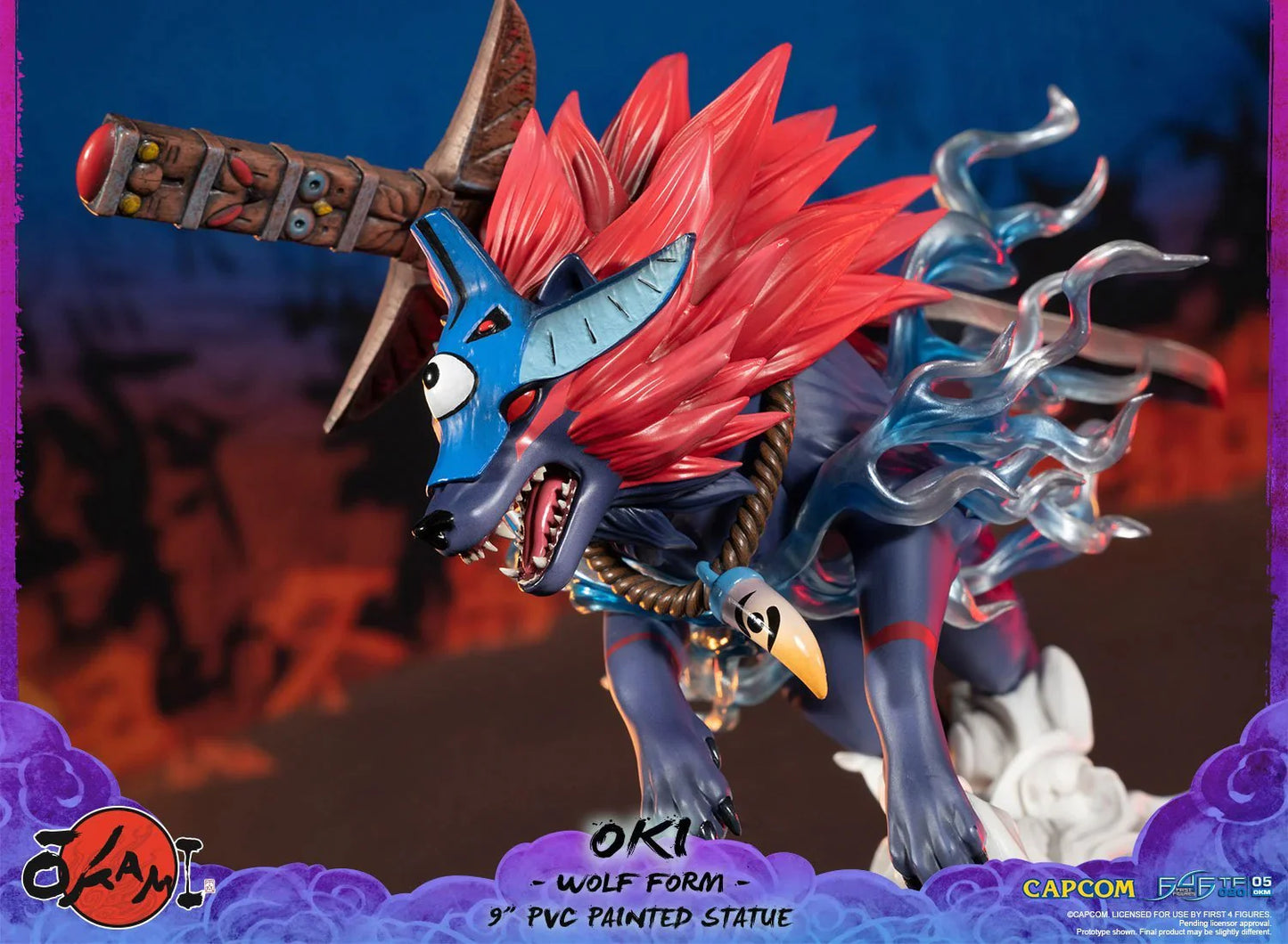 First 4 Figures Okami: Oki Forma de Lobo 8 Pulgadas Edicion Estandar