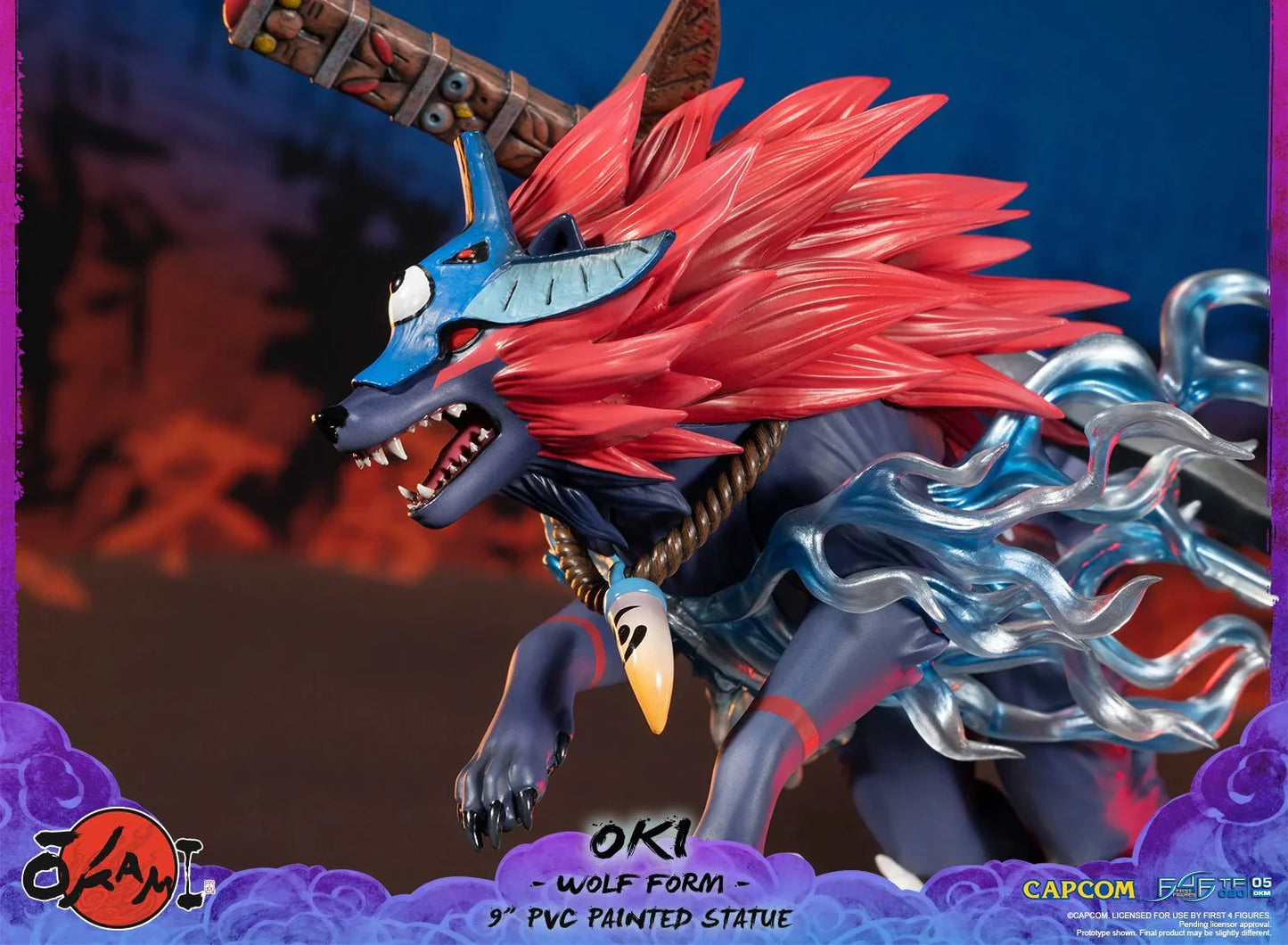 First 4 Figures Okami: Oki Forma de Lobo 8 Pulgadas Edicion Estandar