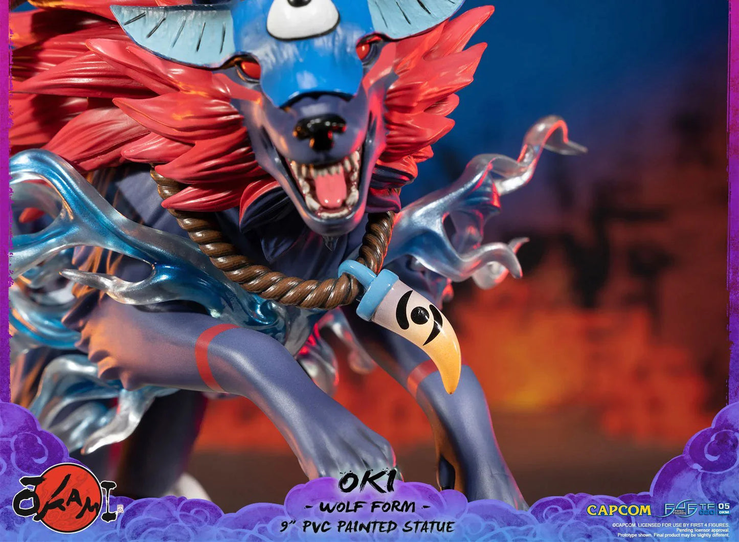 First 4 Figures Okami: Oki Forma de Lobo 8 Pulgadas Edicion Estandar