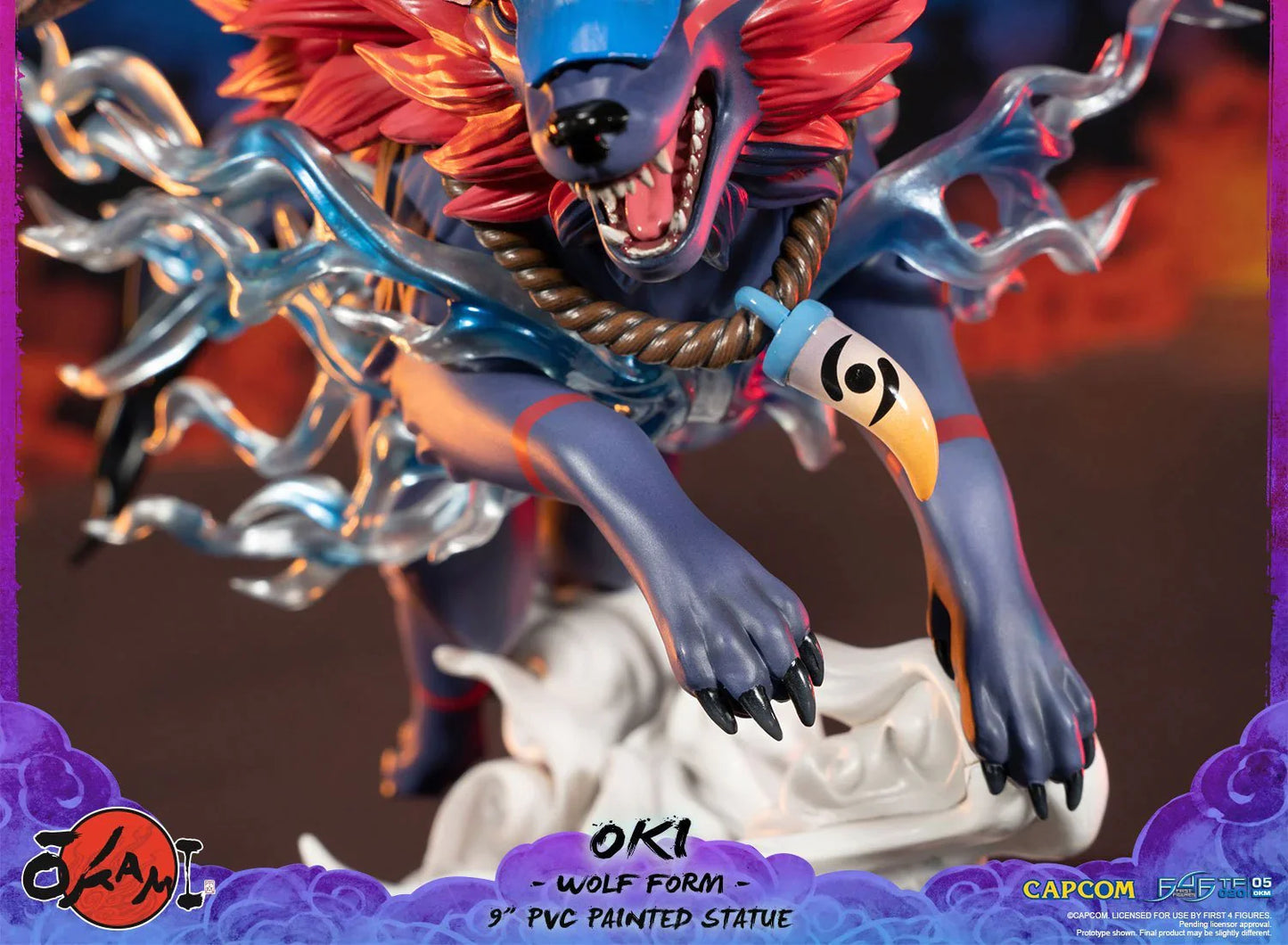 First 4 Figures Okami: Oki Forma de Lobo 8 Pulgadas Edicion Estandar