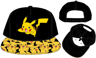 Bioworld Nintendo: Pokemon - Pikachu Ataque Rapido Gorra Ajustable - Akiba