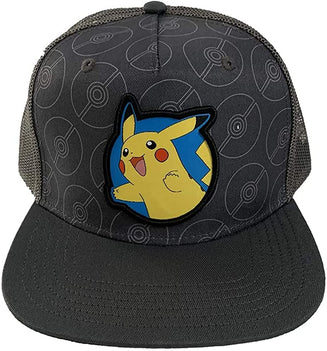 Bioworld Nintendo: Pokemon - Pikachu Fondo Pokebolas Gorra Ajustable - Akiba